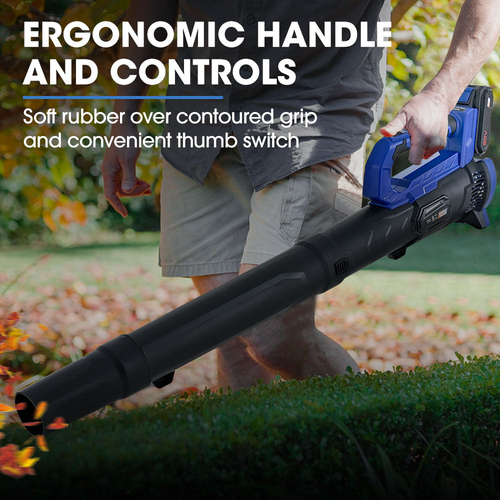 Leaf Blowers: POWERBLADE BW4 20V Cordless Electric Leaf Blower Kit, with Battery and Fast Charger