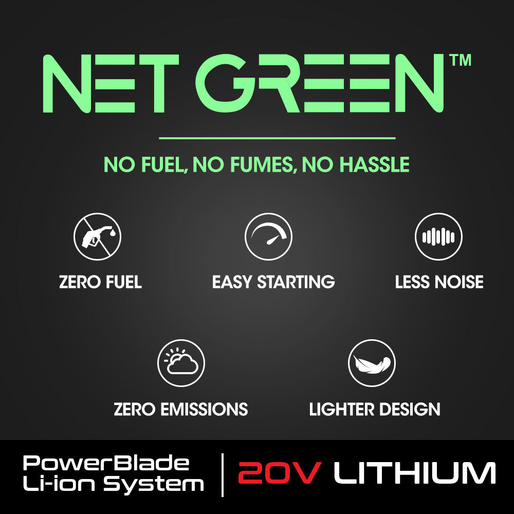 Leaf Blowers: POWERBLADE BW4 20V Cordless Electric Leaf Blower Kit, with Battery and Fast Charger
