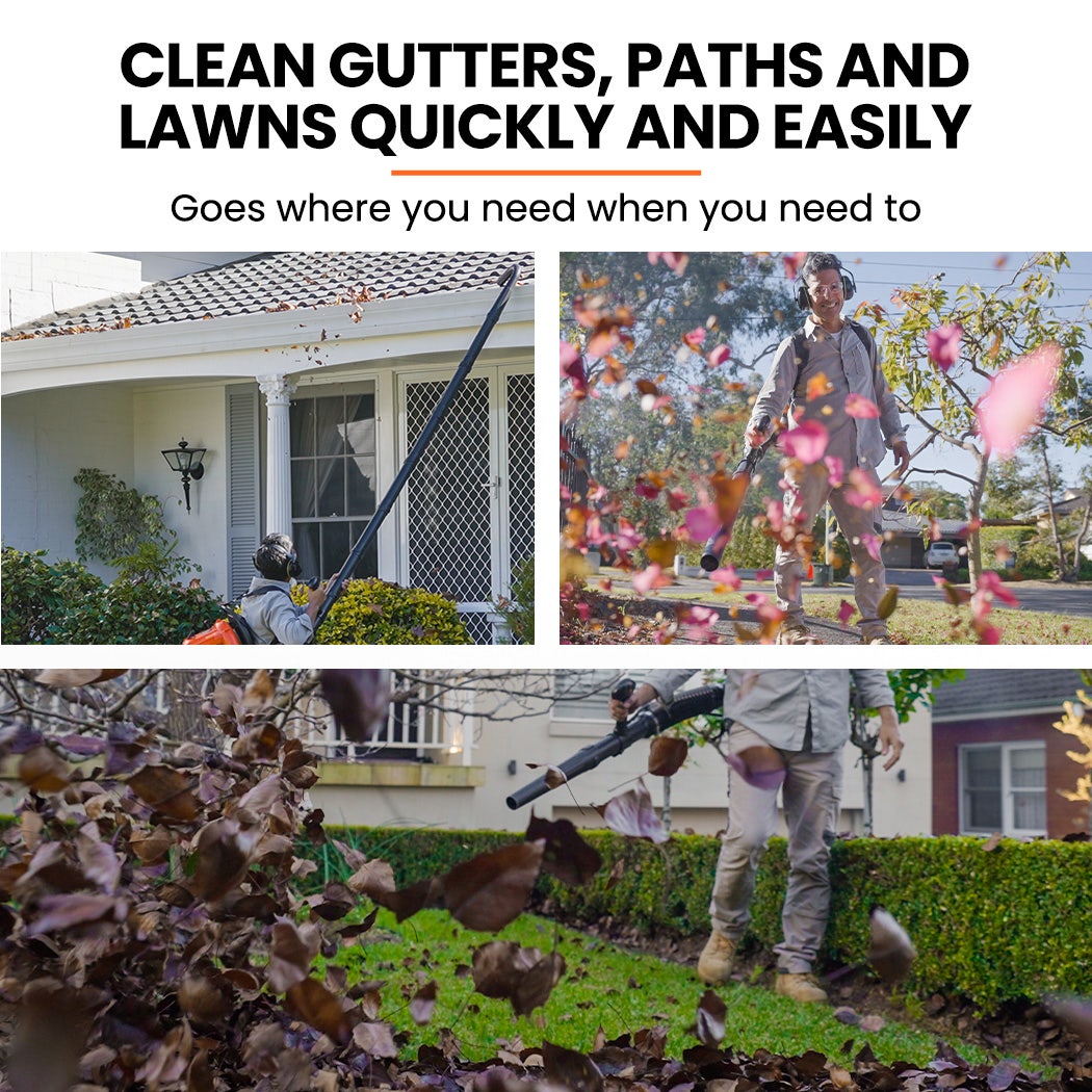 Leaf Blowers: MTM 30CC Backpack Petrol Leaf Blower Yard Garden Commercial Outdoor