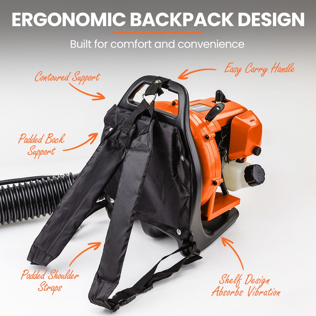 Leaf Blowers: MTM 30CC Backpack Petrol Leaf Blower Yard Garden Commercial Outdoor