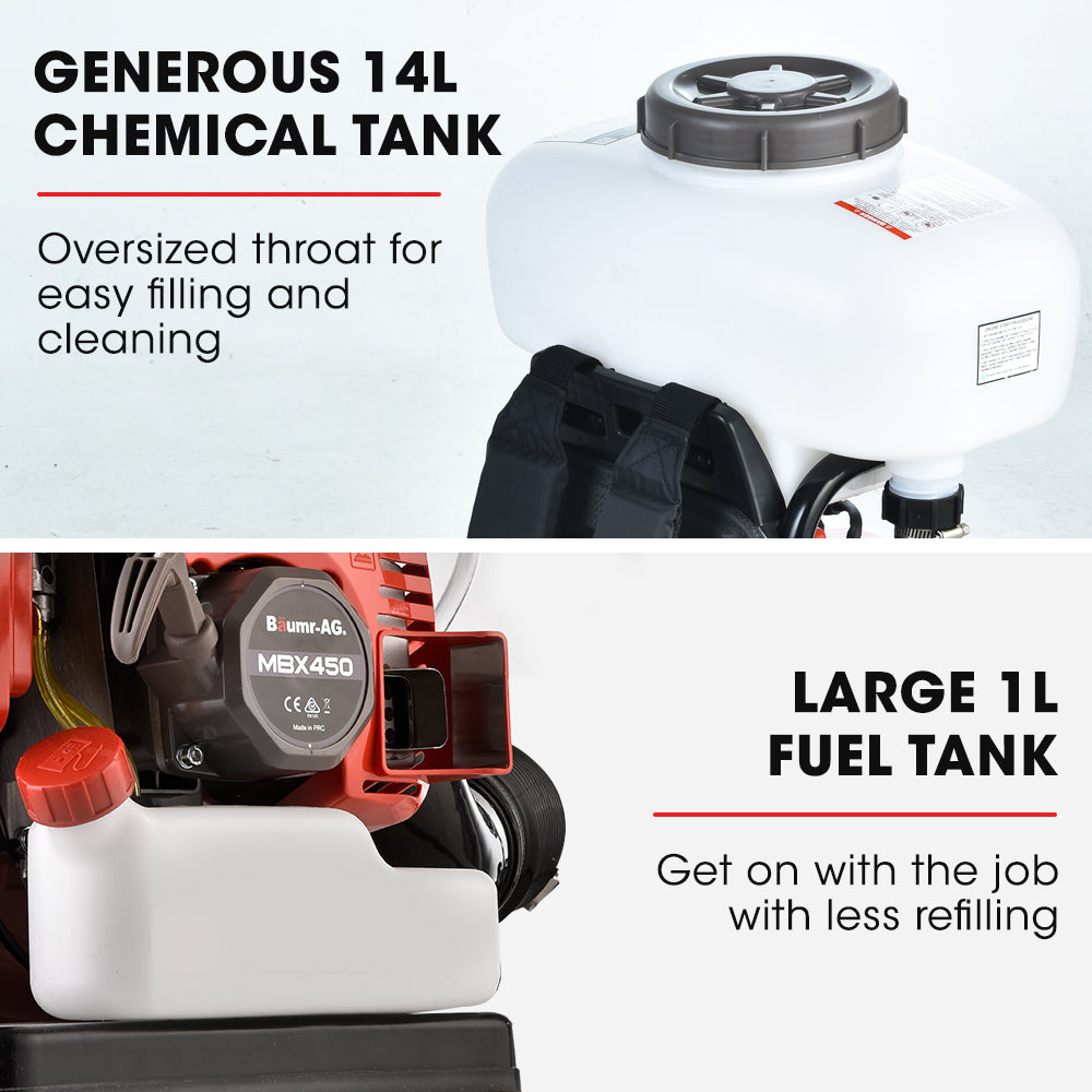 Gardening Tools: Baumr-AG Backpack 2-Stroke Petrol Powered Chemical Sprayer Fogger Mister Blower