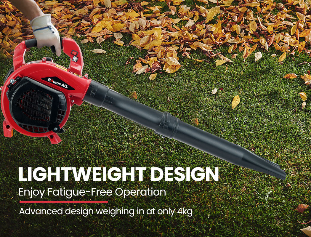 Leaf Blowers: BAUMR-AG Cordless Leaf Blower Vacuum Petrol Hand Garden Lawn Held Vac 2-Stroke