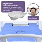 Sleeping Aids: EQUIPMED 7 Function Medical Bed, w/ Mattress & Over Bed Table, Adjustable Back and Leg Lifting, Lateral Tilting, Commode Bowl, IV Pole