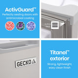 Camping Appliances: GECKO 70L Portable Bar Fridge and Freezer 12V/24V for Camping, Caravans, Silver