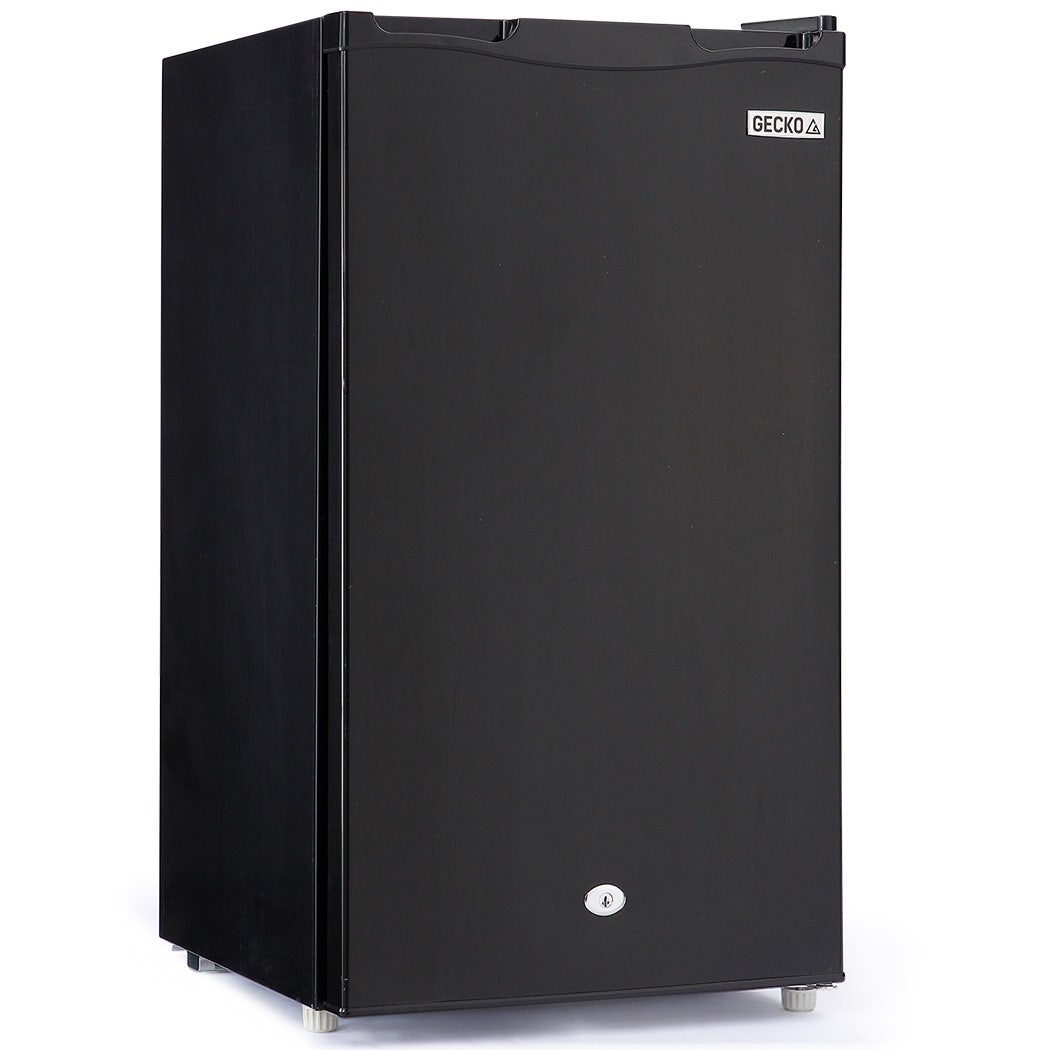 Camping Appliances: GECKO 95L Portable Upright Fridge and Freezer, 12V/24V for Camping, Caravans, Black