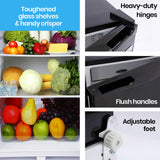 Camping Appliances: GECKO 95L Portable Upright Fridge and Freezer, 12V/24V for Camping, Caravans, Black