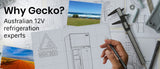 Camping Appliances: GECKO 95L Portable Upright Fridge, 12V/24V for Motorhome, Caravan, Black