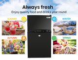 Camping Appliances: GECKO 95L Portable Upright Fridge, 12V/24V for Motorhome, Caravan, Black