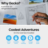 Camping Appliances: GECKO 125L Portable Upright Fridge, 12V/24V for Motorhome, Caravan, Black