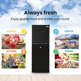 Camping Appliances: GECKO 125L Portable Upright Fridge, 12V/24V for Motorhome, Caravan, Black