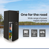 Camping Appliances: GECKO 125L Portable Upright Fridge, 12V/24V for Motorhome, Caravan, Black