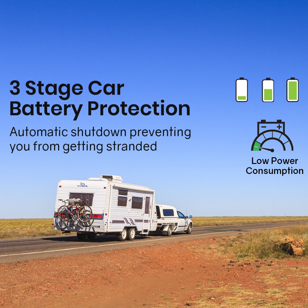 Camping Appliances: GECKO 125L Portable Upright Fridge, 12V/24V for Motorhome, Caravan, Black