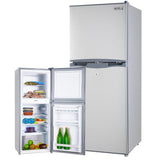 Camping Appliances: GECKO 125L Portable Upright Fridge, 12V/24V for Motorhome, Caravan, Silver