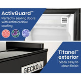 Camping Appliances: GECKO 125L Portable Upright Fridge, 12V/24V for Motorhome, Caravan, Silver