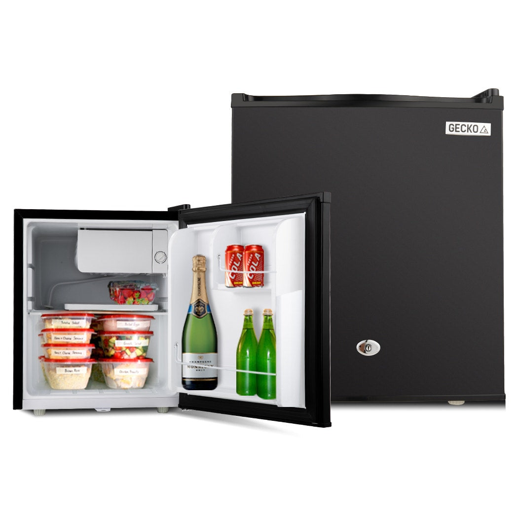 Camping Appliances: GECKO 57L Portable Camping Bar Fridge with Freezer 12V/24V, Black