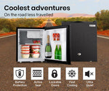 Camping Appliances: GECKO 57L Portable Camping Bar Fridge with Freezer 12V/24V, Black