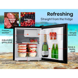 Camping Appliances: GECKO 57L Portable Camping Bar Fridge with Freezer 12V/24V, Black