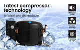 Camping Appliances: GECKO 57L Portable Camping Bar Fridge with Freezer 12V/24V, Black