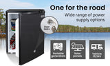Camping Appliances: GECKO 57L Portable Camping Bar Fridge with Freezer 12V/24V, Black
