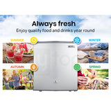 Camping Appliances: GECKO 57L Portable Camping Bar Fridge with Freezer 12V/24V, Silver