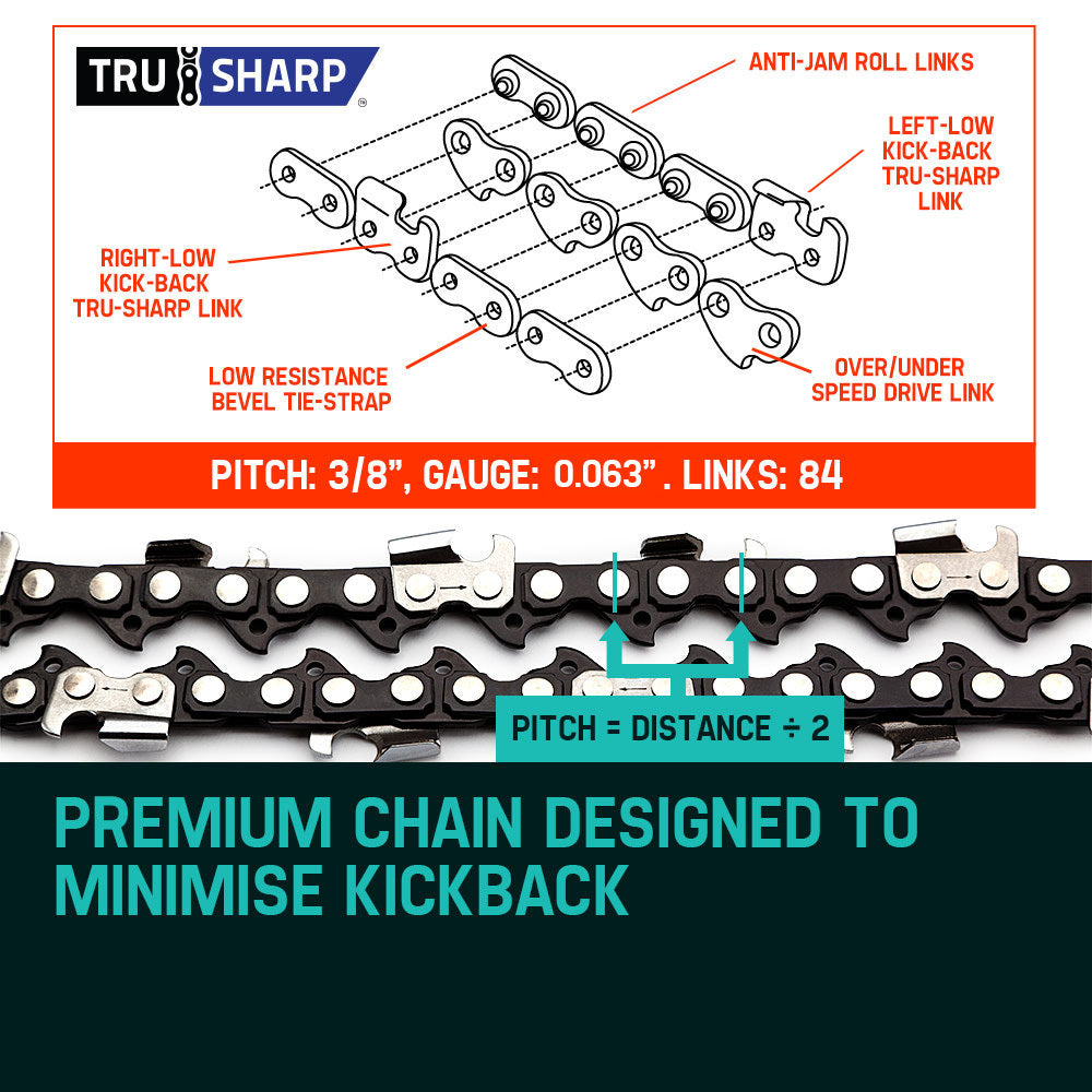 Chainsaws: 24 Baumr-AG Chainsaw Chain 24in Bar Replacement Suits 72CC 76CC 82CC Saws