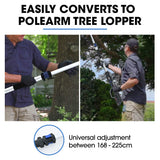 Chainsaws: POWERBLADE SW7 20V Cordless Convertible Mini Chainsaw Pole Saw Kit, Telescopic Electric Tree Pruner with Lithium Battery & Fast Charger