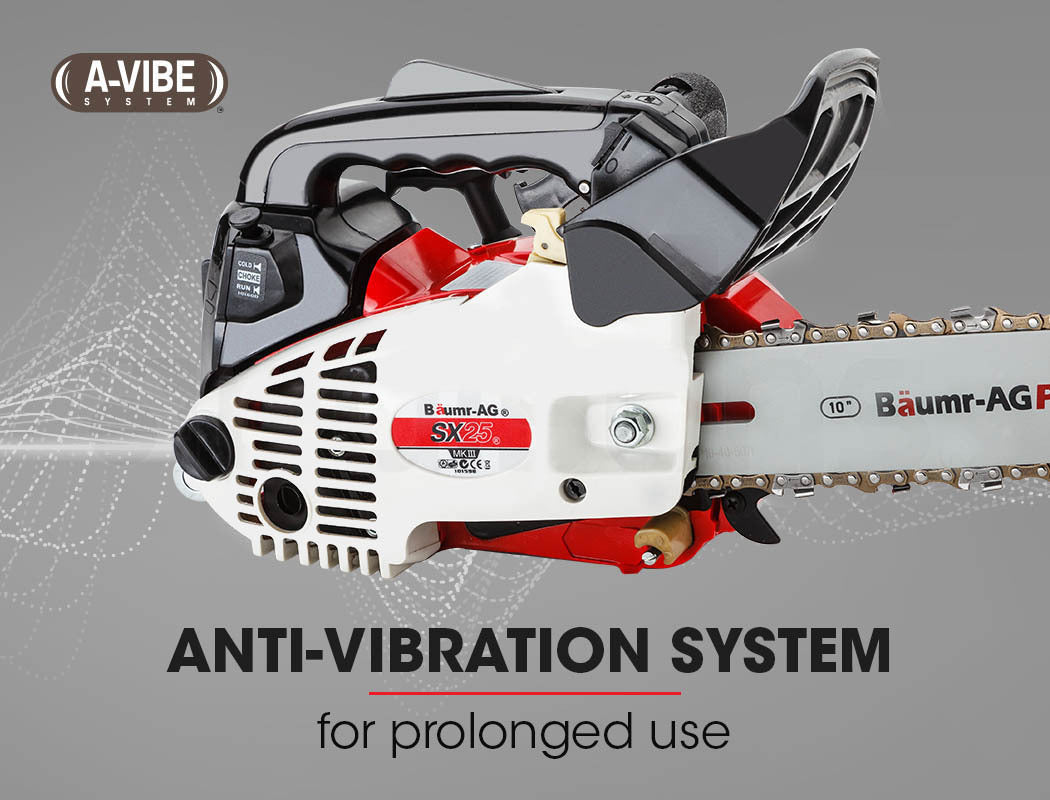Chainsaws: Baumr-AG 25CC Petrol Chainsaw Arborist 10 Bar Tree Pruning Garden Chain Saw