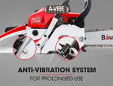 Chainsaws: Baumr-AG 52CC Petrol Commercial Chainsaw 20 Bar E-Start Chain Saw