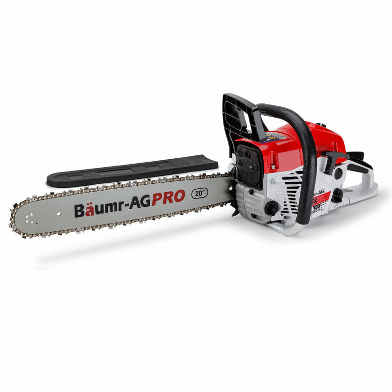 Chainsaws: Baumr-AG 62CC Petrol Commercial Chainsaw 20 Bar E-Start Pruning Chain Saw