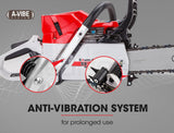 Chainsaws: BAUMR-AG Petrol Commercial Chainsaw 24 Bar E-Start Chain Saw Top Handle Pruning
