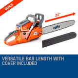 Chainsaws: MTM Petrol Commercial Chainsaw 22 Bar E-Start Tree Pruning Chain Saw Top Handle