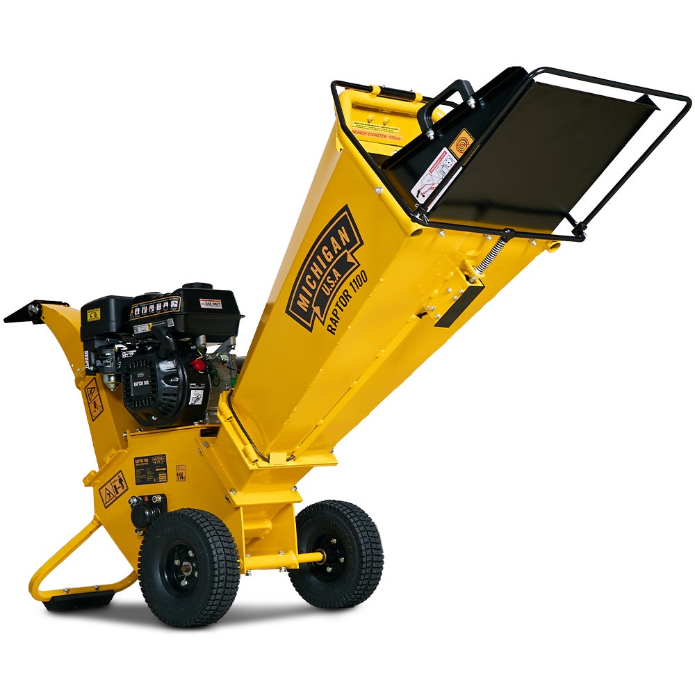 Outdoor Power Equipment: MICHIGAN 7HP 212cc Petrol Wood Chipper, Tree Mulcher - Raptor 1100