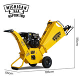 Outdoor Power Equipment: MICHIGAN 7HP 212cc Petrol Wood Chipper, Tree Mulcher - Raptor 1100