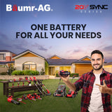Outdoor Power Equipment: BAUMR-AG 20V Cordless Line Trimmer Electric Whipper Snipper & Leaf Blower Combo Kit Battery Charger