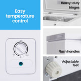 Freezers: GECKO 100L Portable Chest Freezer, 12V/24V/240V for Motorhome and Caravan, White