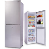 Camping Appliances: GECKO 160L Upright Portable Fridge / Freezer, 12V/24V for Motorhome and Caravan, Silver