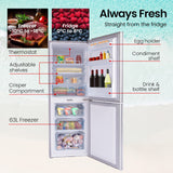 Camping Appliances: GECKO 160L Upright Portable Fridge / Freezer, 12V/24V for Motorhome and Caravan, Silver