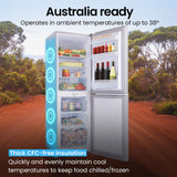 Camping Appliances: GECKO 160L Upright Portable Fridge / Freezer, 12V/24V for Motorhome and Caravan, Silver