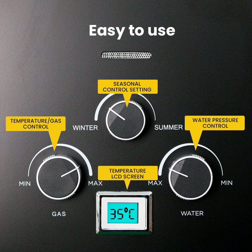 Portable Toilets & Showers: Thermomate Portable Gas Outdoor Camping Hot Water Heater System, with 12V Pump, Shower Head, Black