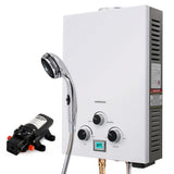 Portable Toilets & Showers: Thermomate Portable Gas Outdoor Camping Hot Water Heater System, with 12V Pump, Shower Head, White