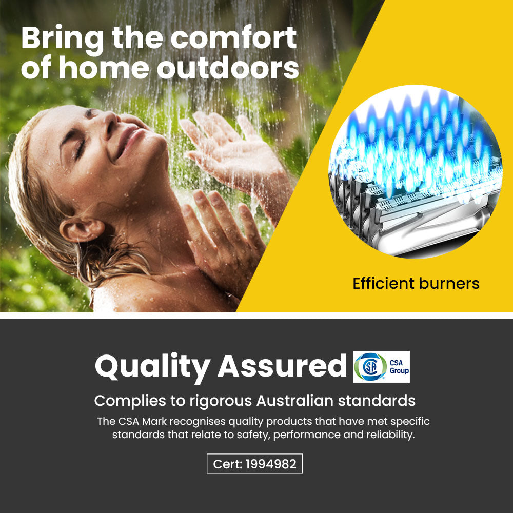 Portable Toilets & Showers: Thermomate Portable Gas Outdoor Camping Hot Water Heater System, with 12V Pump, Shower Head, White