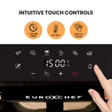 Air Fryers: EUROCHEF 6.5L Air Fryer, Electric Digital Airfryer with Glass Container, Black