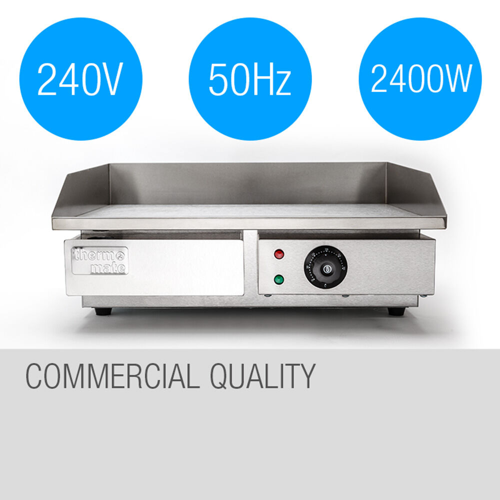 BBQs & Accessories: THERMOMATE Electric Griddle Grill BBQ Hot Plate Commercial Stainless Steel