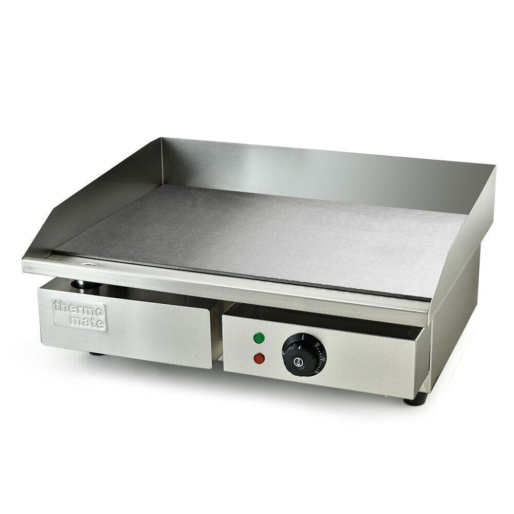 BBQs & Accessories: THERMOMATE Electric Griddle Grill BBQ Hot Plate Commercial Stainless Steel