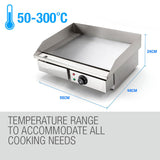 BBQs & Accessories: THERMOMATE Electric Griddle Grill BBQ Hot Plate Commercial Stainless Steel