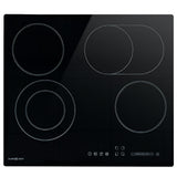 Cooktops & Stoves: EuroChef 60cm 4 Zone Ceramic Cooktop, 6600W Electric, FlexiZone Adjustable Size Hobs, Touch Controls