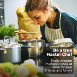 Cooktops & Stoves: EuroChef 90cm 5 Zone Ceramic Cooktop, 8900W Electric, FlexiZone Adjustable Size Hobs, Touch Controls