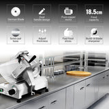 Speciality Appliances: EuroChef Commercial 10 Meat Slicer Food Cutting Machine Electric Deli Shaver