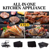 Toasters & Grills: EUROCHEF EUC-CG7 Smart Multi Contact Grill Sandwich Panini Press Maker Fast Cafe Style