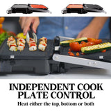 Toasters & Grills: EUROCHEF EUC-CG7 Smart Multi Contact Grill Sandwich Panini Press Maker Fast Cafe Style